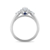 Thumbnail Image 3 of Vera Wang 18ct White Gold 0.50ct Diamond Pear Shaped Halo Certificated Ring