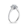 Thumbnail Image 2 of Vera Wang 18ct White Gold 0.70ct Diamond Pear Shaped Double Halo Certificated Ring