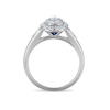 Thumbnail Image 3 of Vera Wang 18ct White Gold 0.50ct Diamond Mixed Cut Pear Shaped Cluster Certificated Ring