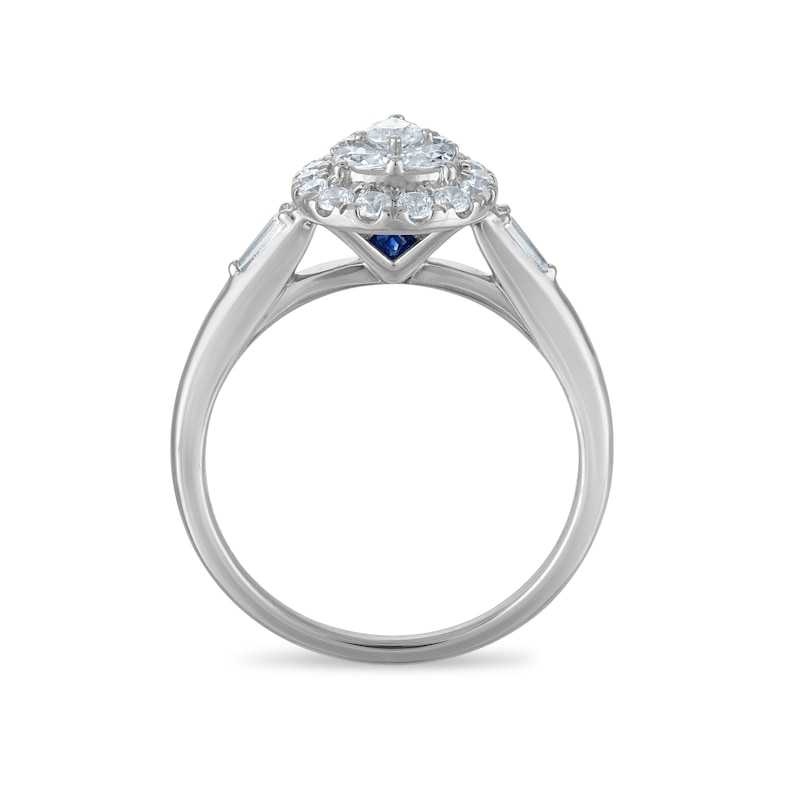 Main Image 3 of Vera Wang 18ct White Gold 0.50ct Diamond Mixed Cut Pear Shaped Cluster Certificated Ring