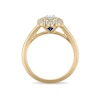 Thumbnail Image 3 of Vera Wang 18ct Yellow Gold 0.50ct Diamond Oval Shaped Double Halo Certificated Ring