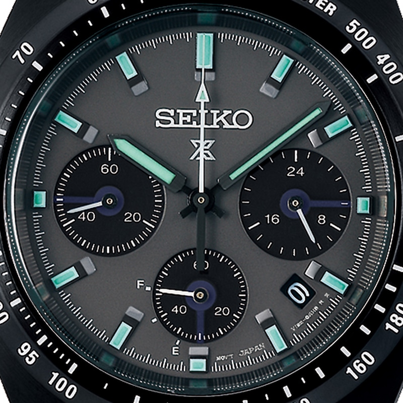 Main Image 7 of Seiko Prospex Black Series ‘Night Speedtimer’ Solar Chronograph Black Bracelet Watch