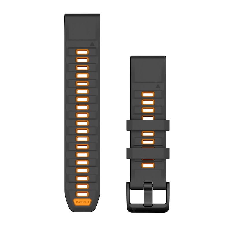 Main Image 1 of Garmin Fenix 8 Quick Fit 22mm Graphite/ Spark Orange Silicone Strap