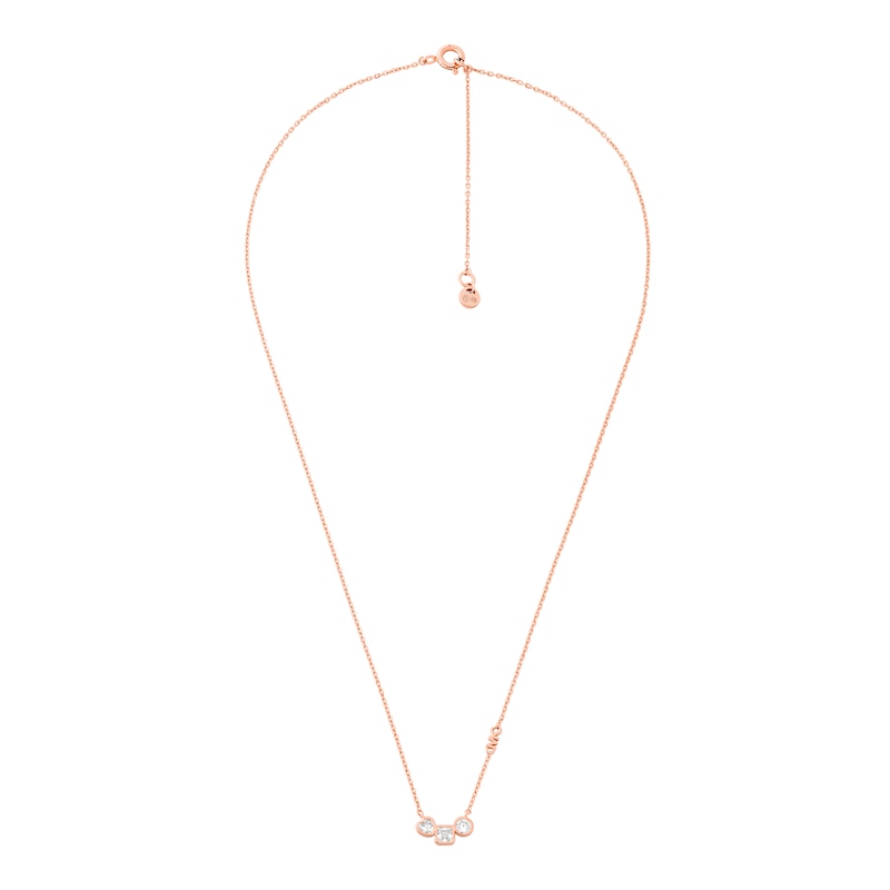 Main Image 2 of Michael Kors 14K Rose Gold-Plated Sterling Silver Necklace & Earring Gift Set