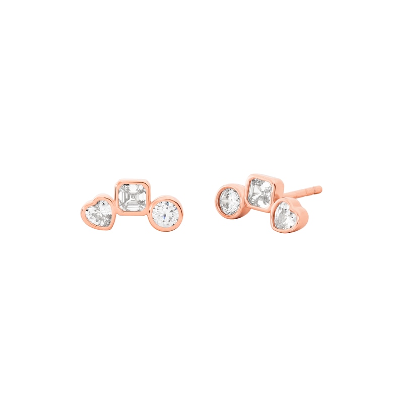 Main Image 3 of Michael Kors 14K Rose Gold-Plated Sterling Silver Necklace & Earring Gift Set