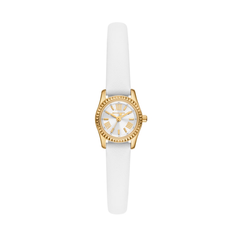 Main Image 1 of Michael Kors Lexington White Leather Strap Watch