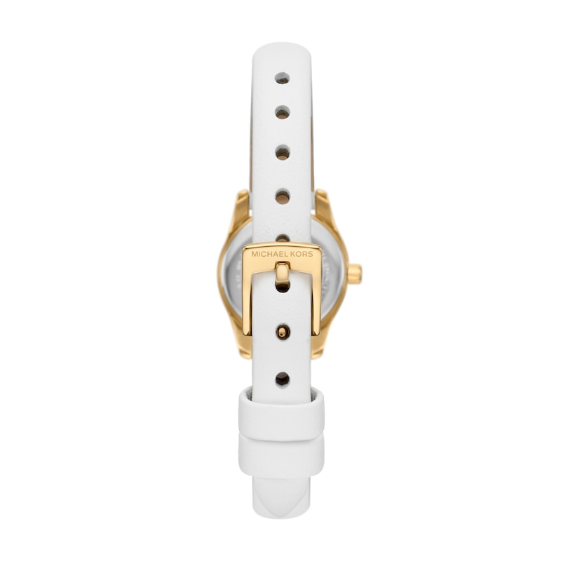Main Image 2 of Michael Kors Lexington White Leather Strap Watch