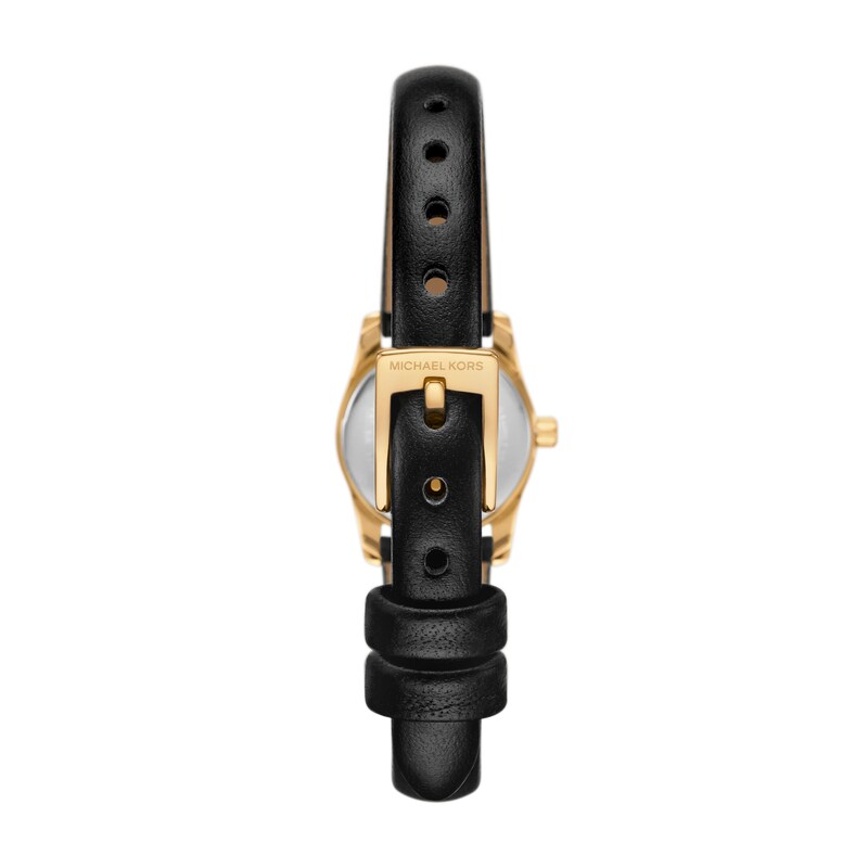 Main Image 2 of Michael Kors Lexington Black Leather Strap Watch