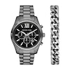 Thumbnail Image 1 of Michael Kors Lexington Chronograph Gunmetal Stainless Steel Watch Set