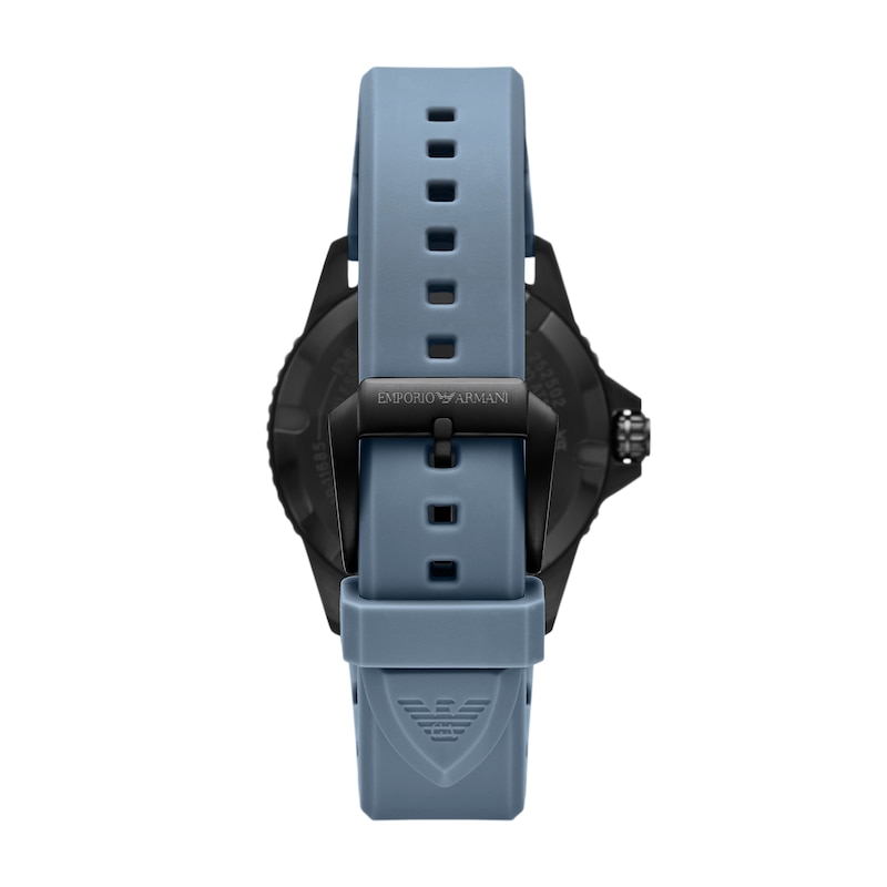 Main Image 2 of Emporio Armani World Explorer Three Hand Date Blue Silicone Strap Watch
