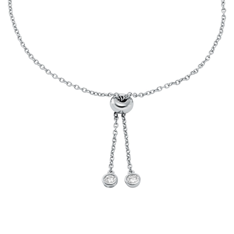 Main Image 2 of Michael Kors Women's Sterling Silver Pavé Logo Bolo Bracelet