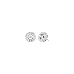 Michael Kors Women's Sterling Silver Pavé Logo Stud Earrings