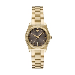 Emporio Armani Women's Brown Dial & Gold Tone Bracelet Watch
