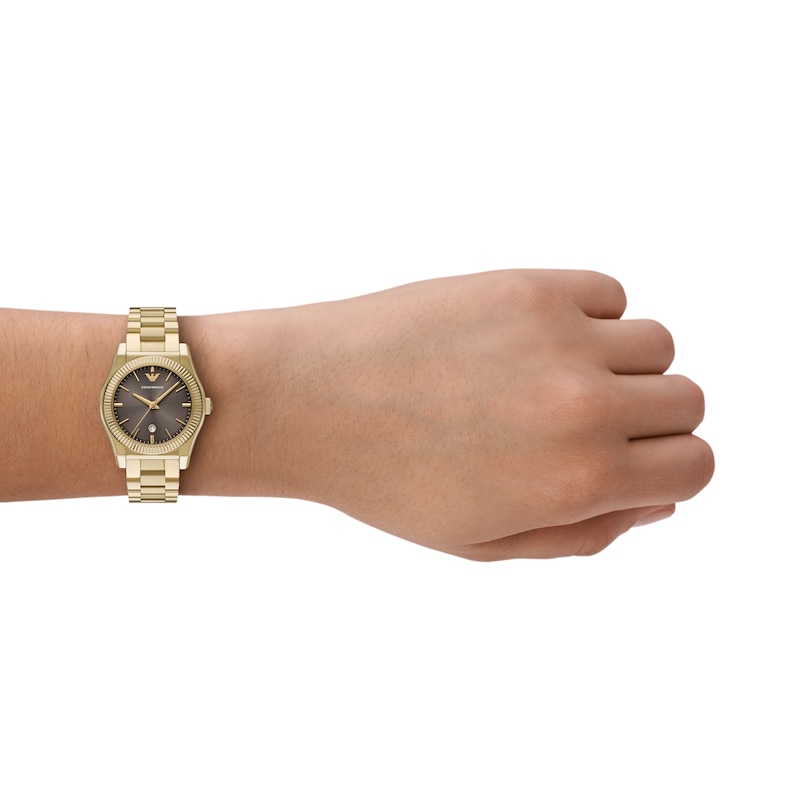 Main Image 5 of Emporio Armani Women's Brown Dial & Gold Tone Bracelet Watch