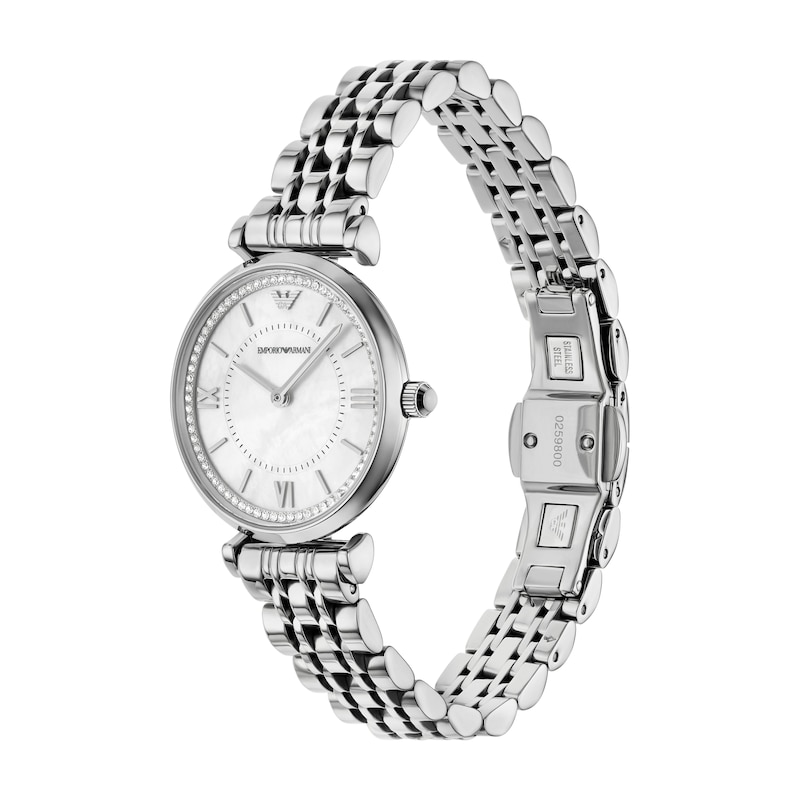 Main Image 4 of Emporio Armani Women's Mother Of Pearl & Stainless Steel Watch
