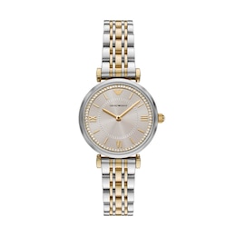Emporio Armani Women's Champagne Dial & Two Tone Bracelet Watch