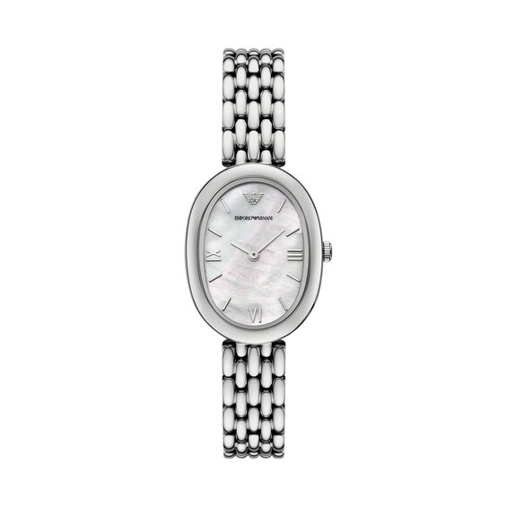 Women's Emporio Armani Mother Of Pear Dial & Stainless Steel Watch