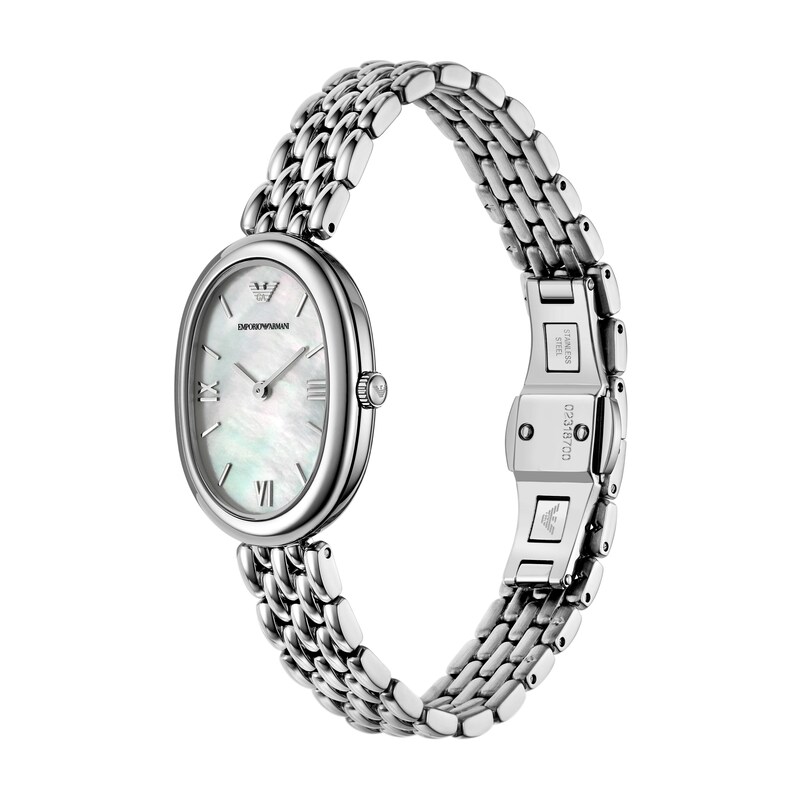 Main Image 4 of Emporio Armani Women's Mother Of Pear Dial & Stainless Steel Watch