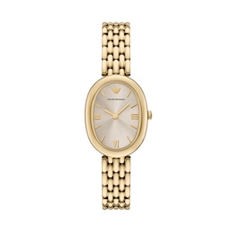 Emporio Armani Women's Grey Dial & Gold Tone Bracelet Watch