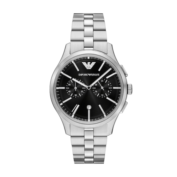 Emporio Armani Mens Chronograph Stainless Steel Watch