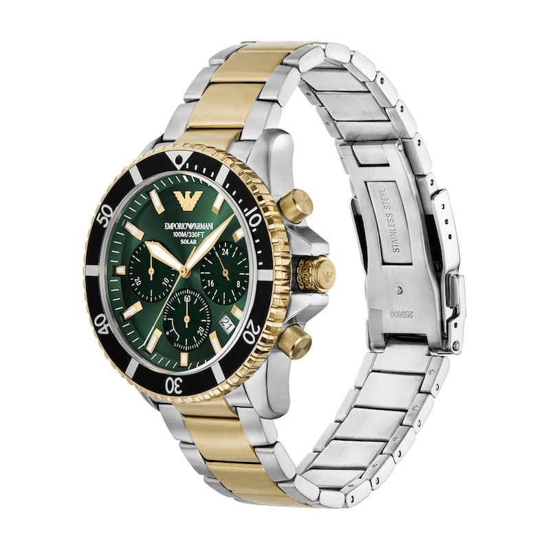Main Image 4 of Emporio Armani World Explorer Men's Chronograph Solar Two-Tone Watch