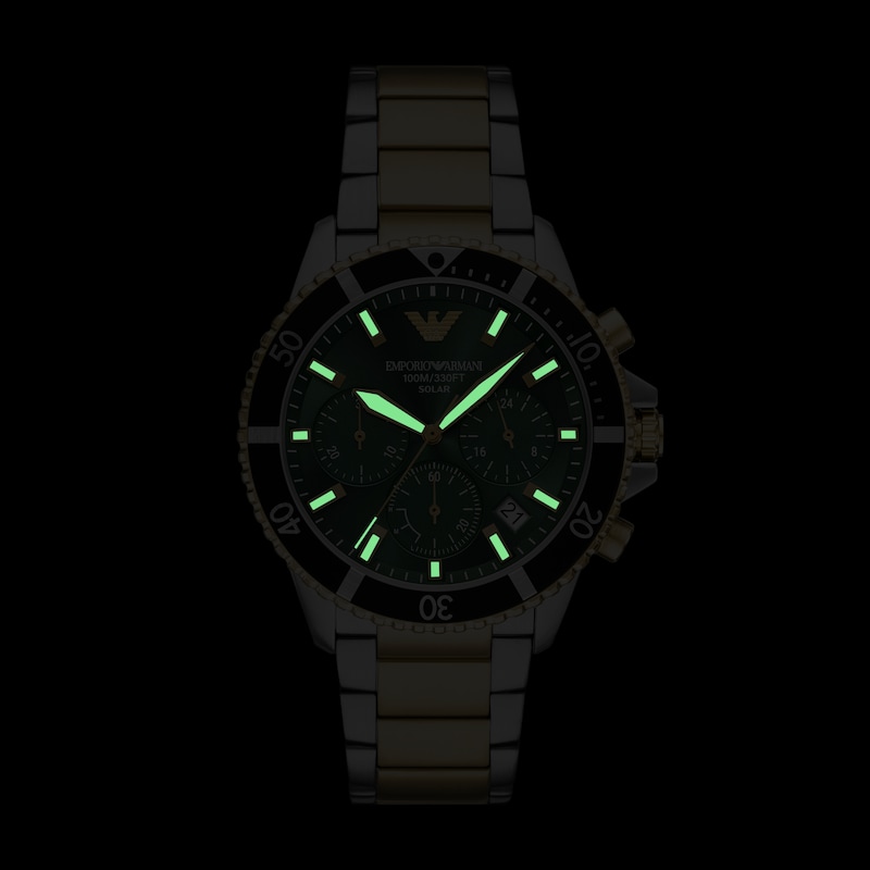 Main Image 5 of Emporio Armani World Explorer Men's Chronograph Solar Two-Tone Watch