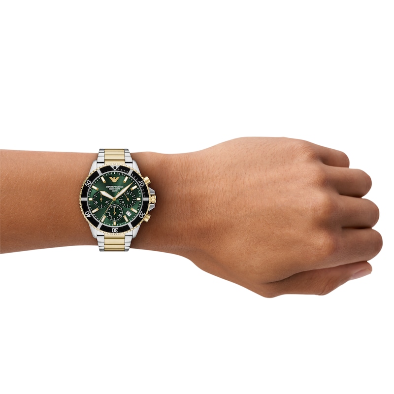 Main Image 6 of Emporio Armani World Explorer Men's Chronograph Solar Two-Tone Watch