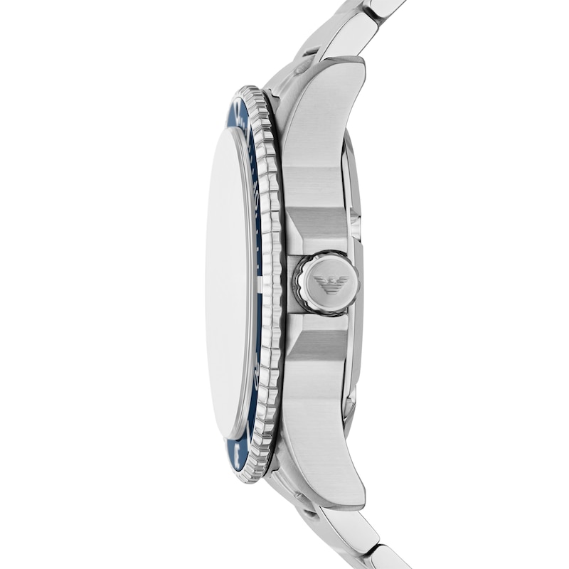 Main Image 3 of Emporio Armani World Explorer Men's Solar Blue Dial & Stainless Steel Watch