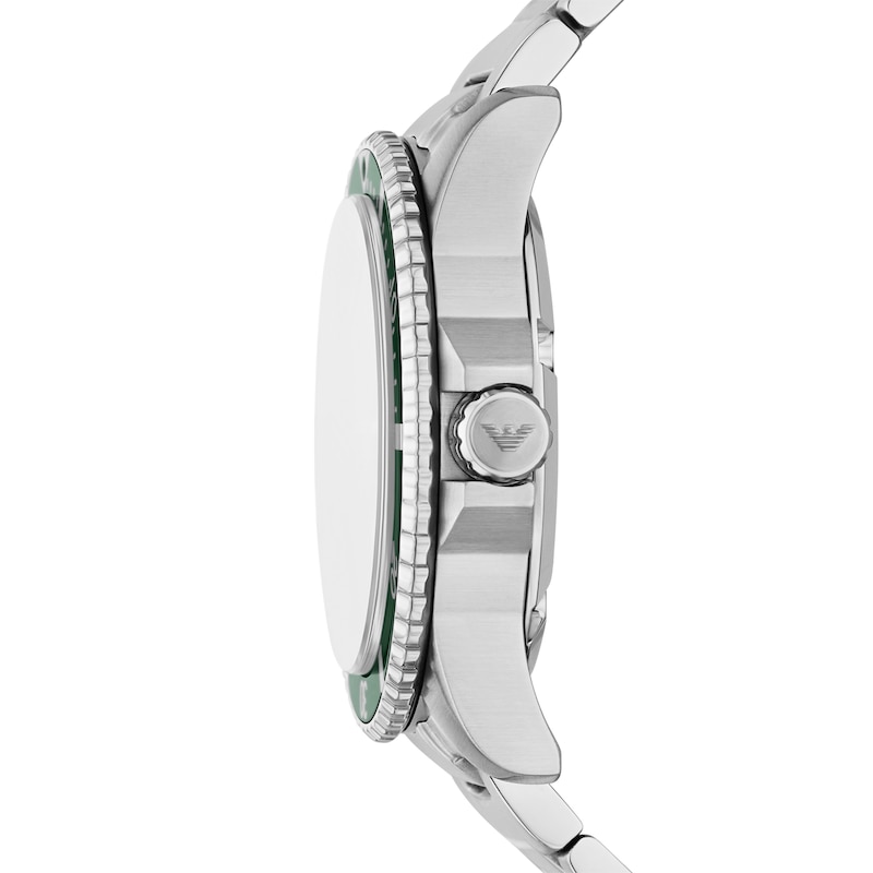 Main Image 3 of Emporio Armani World Explorer Men's Solar Green Dial & Stainless Steel Watch