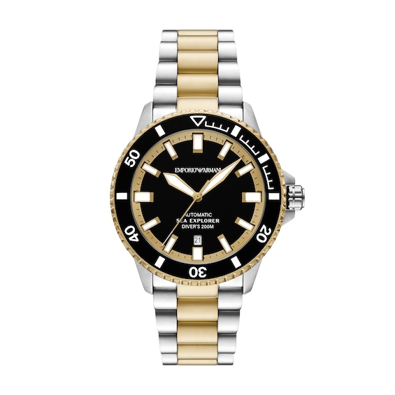 Men's Emporio Armani Sea Explorer Automatic Two-Tone Watch