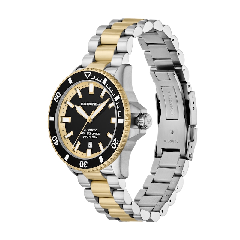 Main Image 6 of Emporio Armani Sea Explorer Men's Automatic Two-Tone Watch