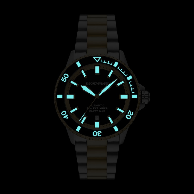 Main Image 7 of Emporio Armani Sea Explorer Men's Automatic Two-Tone Watch