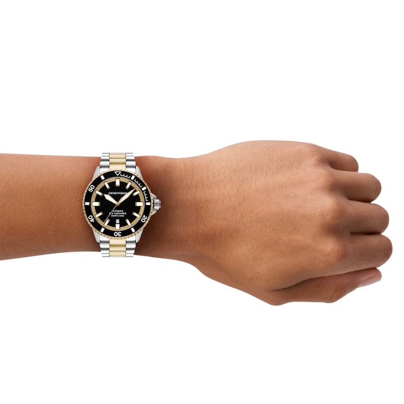 Main Image 8 of Emporio Armani Sea Explorer Men's Automatic Two-Tone Watch