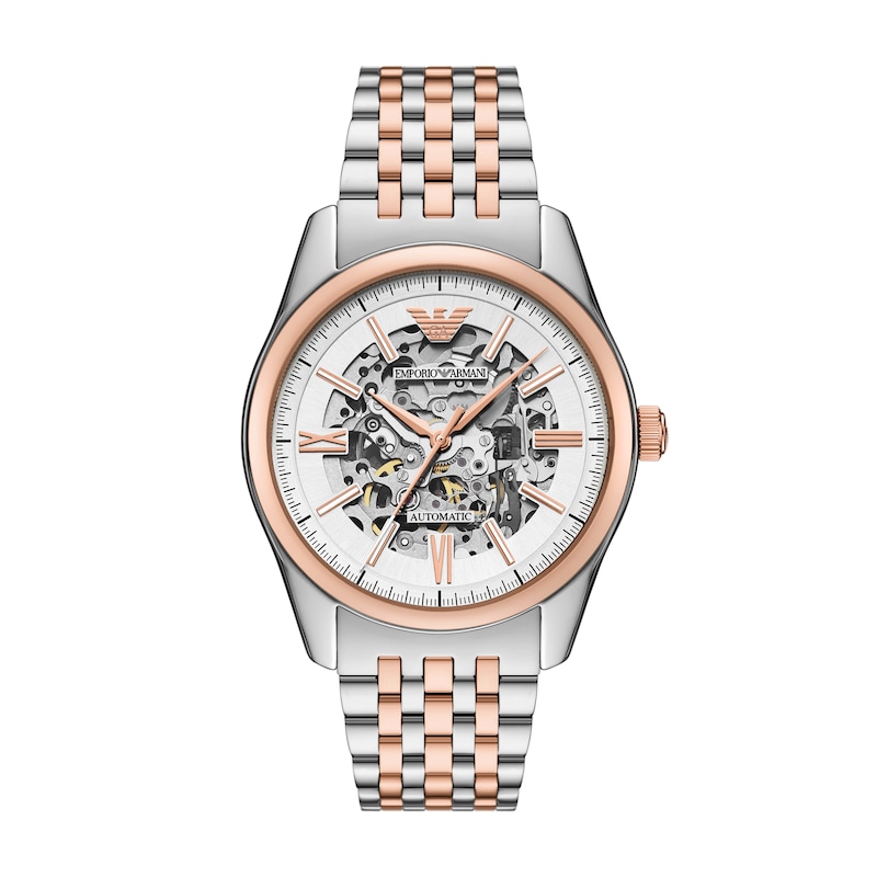 Main Image 1 of Emporio Armani Men's Automatic Skeleton Dial & Two-Tone Watch