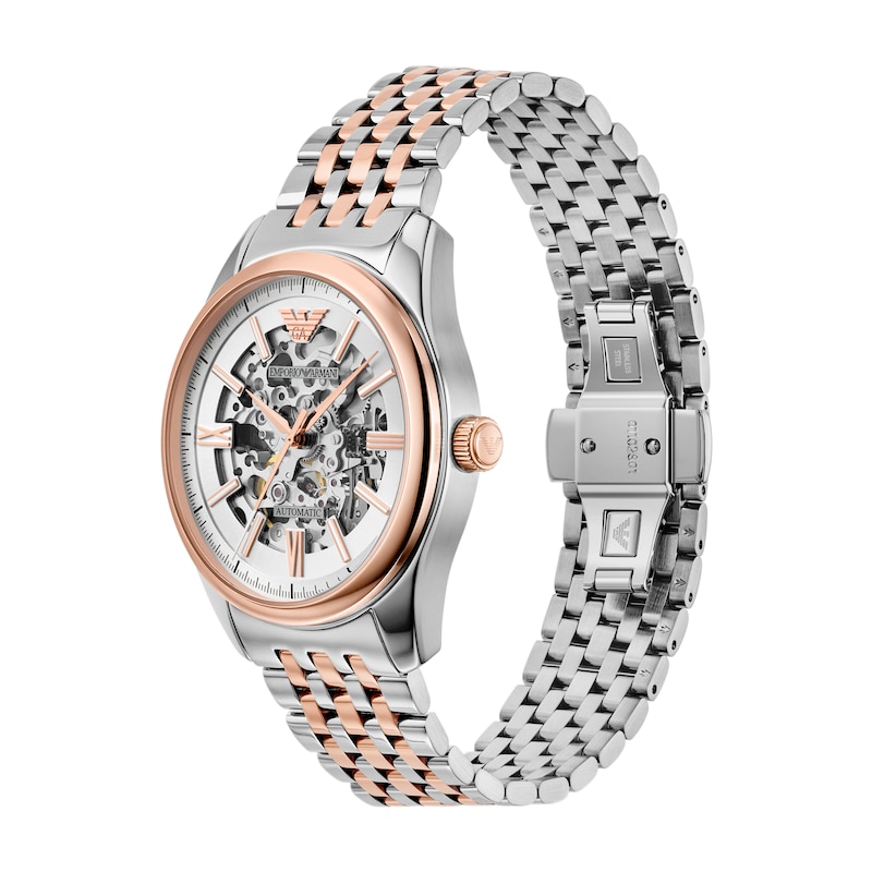 Main Image 4 of Emporio Armani Men's Automatic Skeleton Dial & Two-Tone Watch