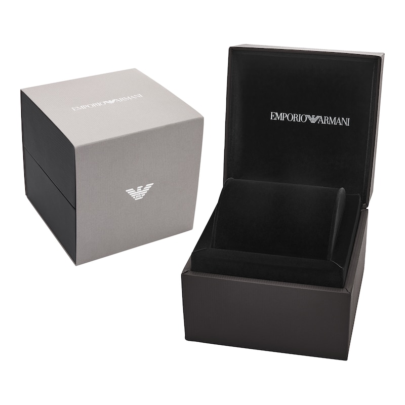 Main Image 6 of Emporio Armani Men's Automatic Skeleton Dial Black Stainless Steel Watch