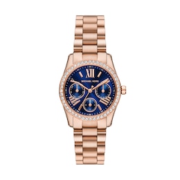 Michael Kors Lexington Lux Women's Multifunction Rose Gold Tone Watch