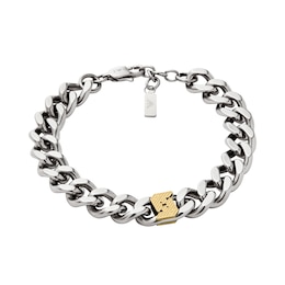 Emporio Armani Two Tone Stainless Steel Chain Bracelet