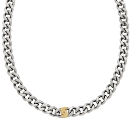 Emporio Armani Two Tone Stainless Steel Chain Necklace