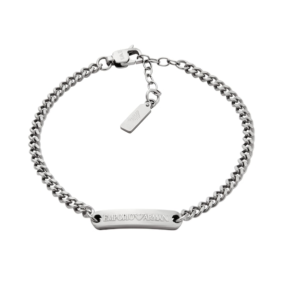 Men's Emporio Armani Stainless Steel Id Bracelet