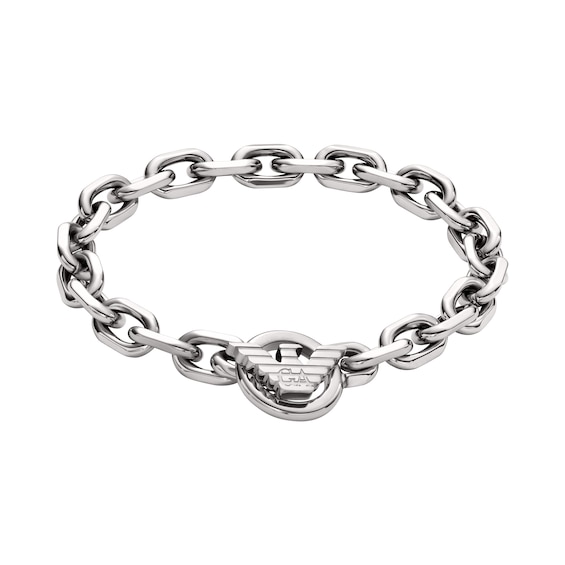 Men's Emporio Armani Stainless Steel Id Chain Bracelet
