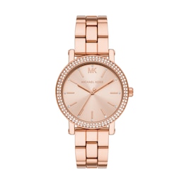 Michael Kors Corey Women's Crystal & Rose Gold-Tone Watch