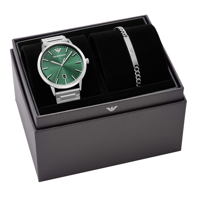 Main Image 2 of Emporio Armani Men's Stainless Steel Watch & Bracelet Set