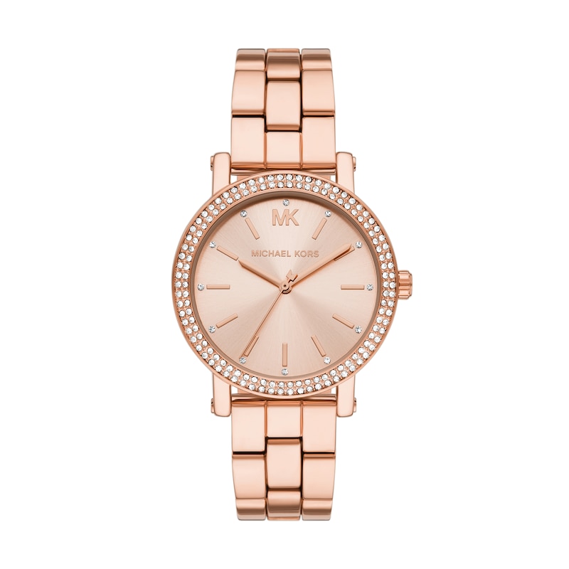 Main Image 1 of Michael Kors Women's Corey Rose Dial & Rose Gold Tone Stainless Steel Bracelet Watch
