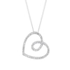 Thumbnail Image 1 of 9ct White Gold 0.10ct Diamond Heart Pendant