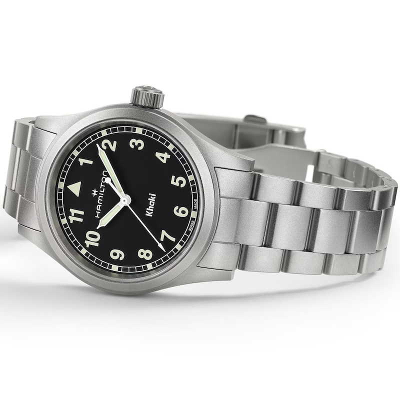 Main Image 3 of Hamilton Khaki Field Quartz 38mm Black Dial & Stainless Steel Watch