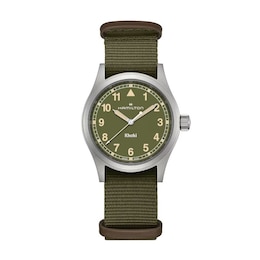 Hamilton Khaki Field Quartz 38mm Green Textile Strap Watch