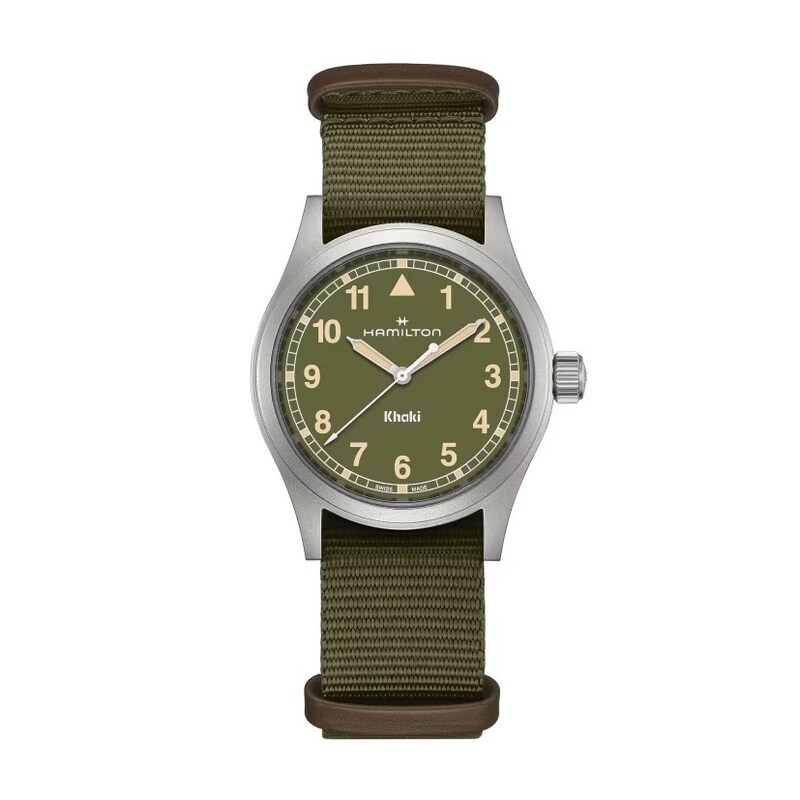 Main Image 1 of Hamilton Khaki Field Quartz 38mm Green Textile Strap Watch