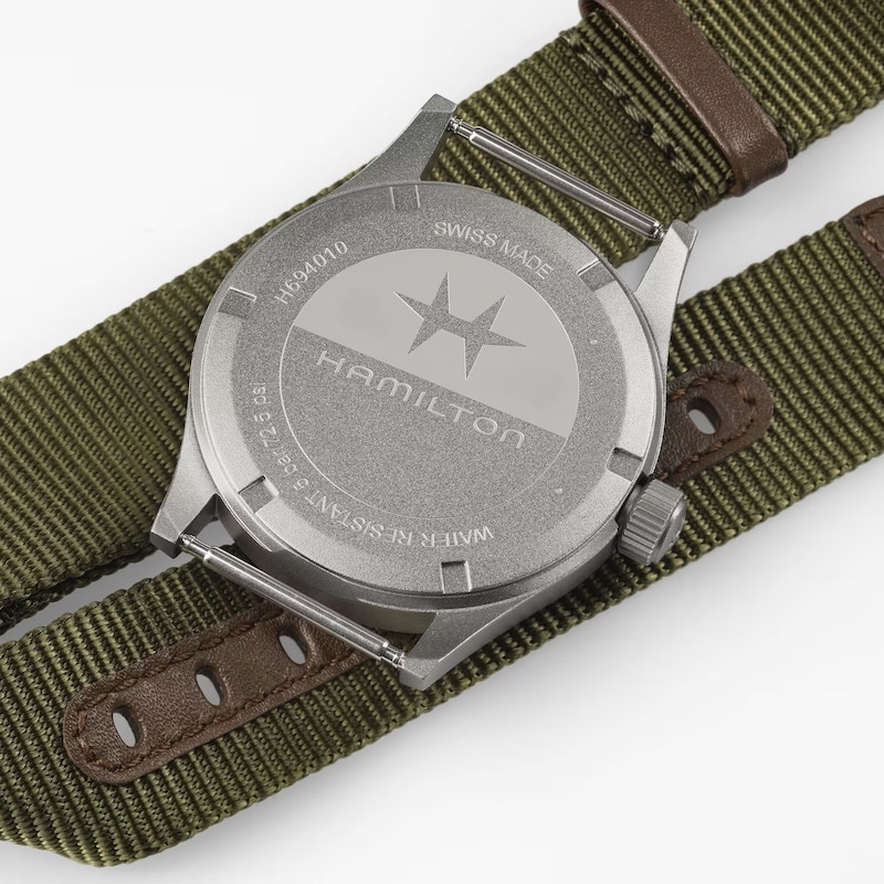 Main Image 2 of Hamilton Khaki Field Quartz 38mm Green Textile Strap Watch