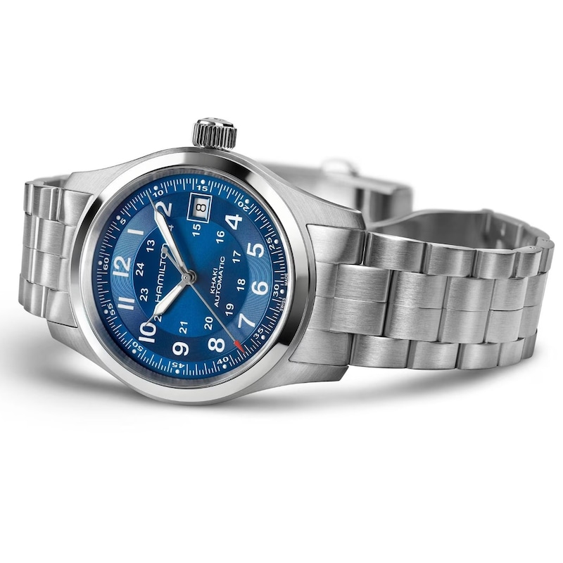Main Image 3 of Hamilton Khaki Field Automatic 38mm Blue Dial & Stainless Steel Watch